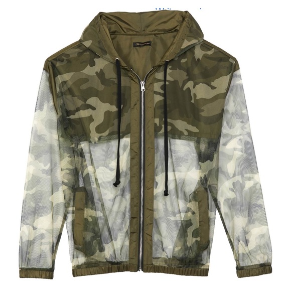 NWT Camo Print Mesh Hoodie - Picture 2 of 15